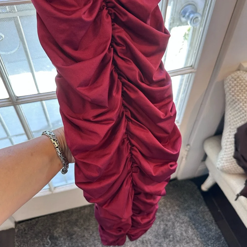 Oh Polly Deep Red Dress - Picture 3 of 4